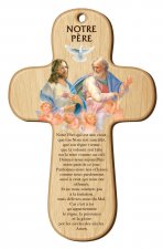 Croix bois imprimée Notre Père