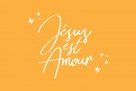Lot de 20 - Carte simple Jésus est Amour