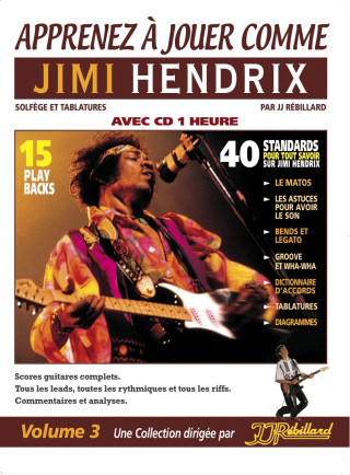 APPRENEZ A JOUER COMME VOL 3 JIMI HENDRIX LIVRE + CD