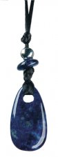 Collier Sodalite Perle métallique Cordon noir