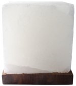 Lampe Cube en cristal de sel blanc
