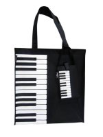 CANVAS TOTE BAG WITH KEYBOARD/PIANO DESIGN SAC