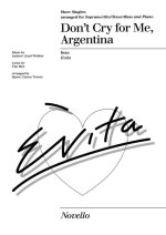 DON'T CRY FOR ME ARGENTINA SHOW SINGLES CHANT