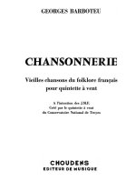BARBOTEU CHANSONNERIE FLUTE HAUTBOIS CLARINETTE BASSON ET COR