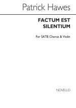 PATRICK HAWES: FACTUM EST SILENTIUM (VOCAL SCORE) CHANT