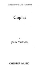 JOHN TAVENER: COPLAS (VOCAL SCORE/CD) CHANT+CD