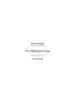 BRIAN CHAPPLE: FIVE SHAKESPEARE SONGS (1982)