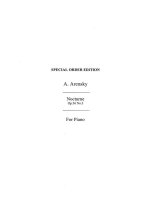 ANTON ARENSKY: NOCTURNE OP.36/3 PIANO