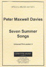PETER MAXWELL DAVIES: SEVEN SUMMER SONGS UNTUNED PERCUSSION PART 4