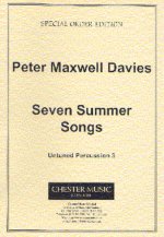 PETER MAXWELL DAVIES: SEVEN SUMMER SONGS UNTUNED PERCUSSION PART 3