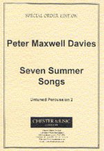 PETER MAXWELL DAVIES: SEVEN SUMMER SONGS UNTUNED PERCUSSION PART 2