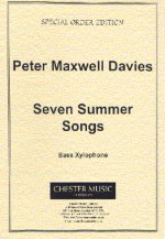 PETER MAXWELL DAVIES: SEVEN SUMMER SONGS BASS XYLOPHONE PART