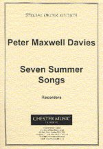 PETER MAXWELL DAVIES: SEVEN SUMMER SONGS RECORDER PART