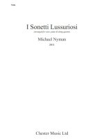 MICHAEL NYMAN: I SONETTI LUSSURIOSI (PARTS)