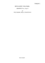 BENJAMIN FRANKEL: STRING QUARTET NO.1 OP.14 (PARTS)