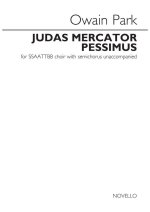 OWAIN PARK: JUDAS MERCATOR PESSIMUS CHANT