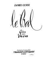 DANIEL-LESUR: LE BAL (SUITE EXTRAITE DU 