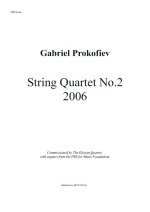 GABRIEL PROKOFIEV: STRING QUARTET NO.2 (SCORE/PARTS)