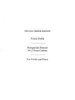 FRANZ DRDLA: HUNGARIAN DANCES OP.30 NO.2 'HAMIS BABAM'