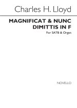 CHARLES HARFORD LLOYD: MAGNIFICAT AND NUNC DIMITTIS IN F SATB/ORGAN CHANT