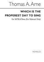 ARNE WHICH PROPERST DAY SING SATB/PF CHANT