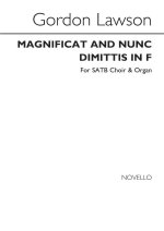 GORDON LAWSON: MAGNIFICAT AND NUNC DIMITTIS IN F SATB/ORGAN CHANT