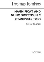 THOMAS TOMKINS: MAGNIFICAT AND NUNC DIMITTIS IN C (TRANSPOSED TO EB)SATB/ORG CHANT