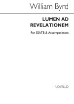 BYRD, W LUMEN AD REVELATIONEM SSATB/ACC CHANT