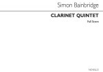 SIMON BAINBRIDGE: CLARINET QUINTET (SCORE AND PARTS)