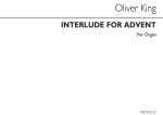 OLIVER KING: INTERLUDE FOR ADVENT OP10 NO.1 ORGAN