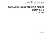 JOSEPH RHEINBERGER: TWELVE CHARACTERISTIC PIECES BOOK 1 NOS.1-3 OP156 ORGAN