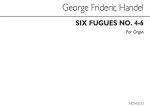 GEORGE FRIDERIC HANDEL: SIX FUGUES (NOS.4-6) ORGAN