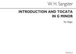 WALTER H. SANGSTER: INTRODUCTION AND TOCCATA IN G MINOR ORGAN