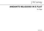 JOHN WILLIAM IVIMEY: ANDANTE RELIGIOSO IN E FLAT OP9 ORGAN