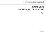 GIROLAMO FRESCOBALDI: CAPRICCIO (SOPRA LA,SOL,FA,MI,RE,UT) ORGAN