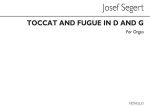 JOSEF SEGERT: TOCCATA IN D AND FUGUE IN G ORGAN (EDITED BY S G OULD)