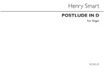 HENRY SMART: POSTLUDE IN D FOR ORGAN