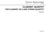 SIMON BAINBRIDGE: CLARINET QUINTET (SCORE)