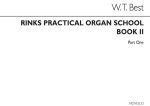 JOHANN CHRISTIAN RINCK: PRACTICAL ORGAN SCHOOL PART 2