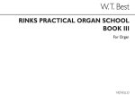JOHANN CHRISTIAN RINCK: PRACTICAL ORGAN SCHOOL PART 3