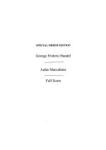 G.F. HANDEL: JUDAS MACCABEUS (MOZART) FULL SCORE CHANT