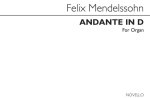 MENDELSSOHN: ANDANTE IN D WITH VARIATIONS FOR ORGAN