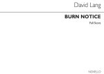 DAVID LANG: BURN NOTICE (SCORE)