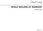 DAVID LANG: WHILE NAILING AT RANDOM FOR PIANO PIANO