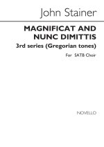 JOHN STAINER: MAGNIFICAT & NUNC DIMITTIS 3RD SERIES(GREGORIAN TONES)SATB/ORG CHANT
