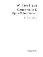WILLEM TEN HAVE: VIOLIN CONCERTO IN D OP.30 (VIOLIN/PIANO)