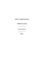 MICHAEL NYMAN: EXIT NO EXIT (SCORE/PARTS)