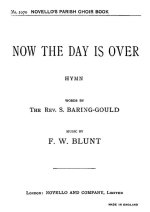 F.W. BLUNT: NOW THE DAY IS OVER (HYMN) SATB/ORGAN CHANT