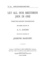 SIR JOSEPH BARNBY: LET ALL OUR BRETHREN JOIN IN ONE SATB/ORGAN CHANT