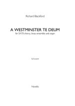 RICHARD BLACKFORD: A WESTMINSTER TE DEUM CHANT